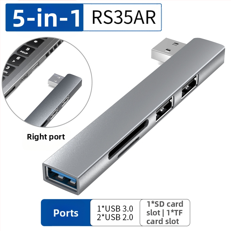 USB HUB τεσσάρων θυρών με USB-C 7 cm καλώδιο — USB 3.1, 5 Gbps, τροφοδοτούμενο μέσω θύρας (RS34AR)