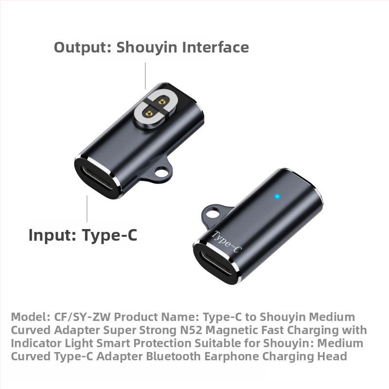 Maginis įkrovimo laidas kaulų laidumo Bluetooth ausinėms (USB-A/ USB-C sąsaja; Suderinama su Shaoyin AS800/S803/S810; Modelis Bsw-AS800; Prekė Besivo/Baisiwo)