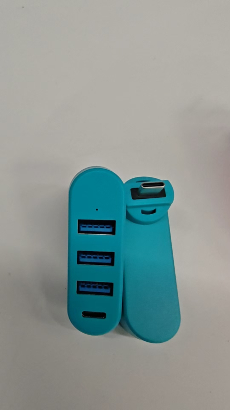 Αυτοκίνηση USB 3.0 hub με περιστροφή 180°, 5 Gbps, εξωτερική τροφοδοσία, έως 4 θύρες