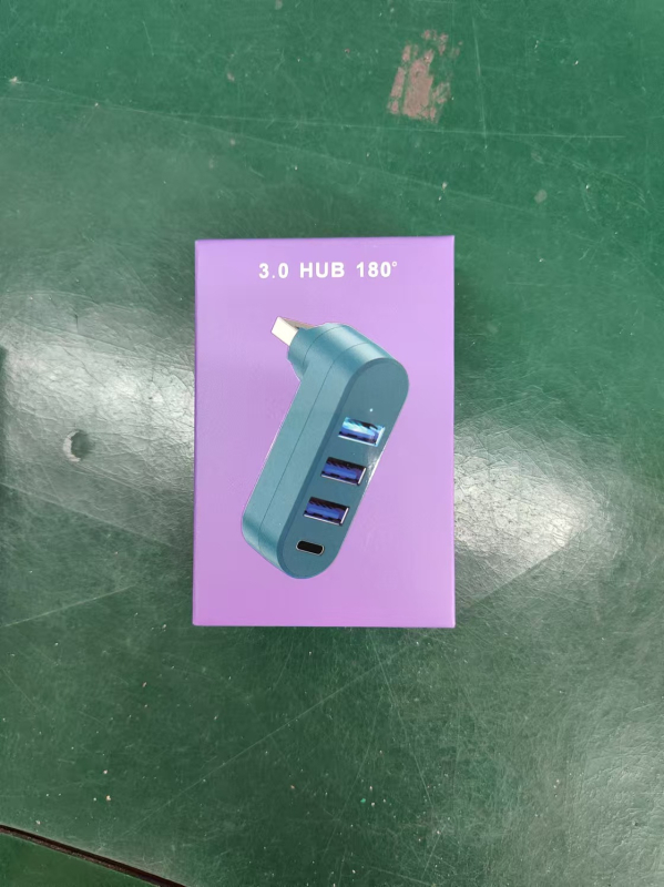 Αυτοκίνηση USB 3.0 hub με περιστροφή 180°, 5 Gbps, εξωτερική τροφοδοσία, έως 4 θύρες