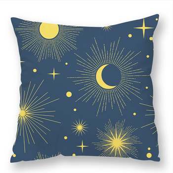 Плюшен калъф за възглавница със звездна карта и луна, печатано лого, пълнеж от PP памук 71–80%, персонализиране налично, стил лукс