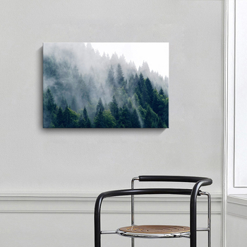 Декоративна картина с пейзаж в модерен минималистичен стил — платно, безрамкова или рамкова с борова вътрешна рамка, подходяща за хол, спалня и кабинет