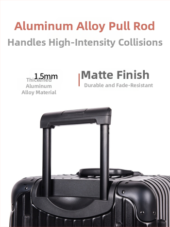 Αποσκευές από κράμα αλουμινίου-μαγνησίου με TSA συνδυαστικό κλείδωμα, κυκλικοί τροχοί, επένδυση πολυεστέρα, unisex