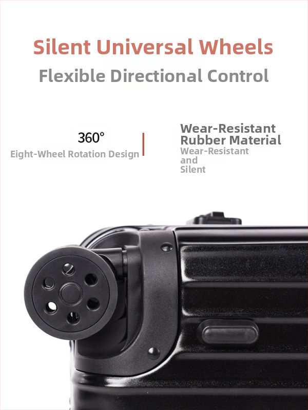 Куфар за пътуване от алуминиево-магнезиева сплав с TSA комбинационно заключване, универсални колела, полиестерна подплата, унисекс