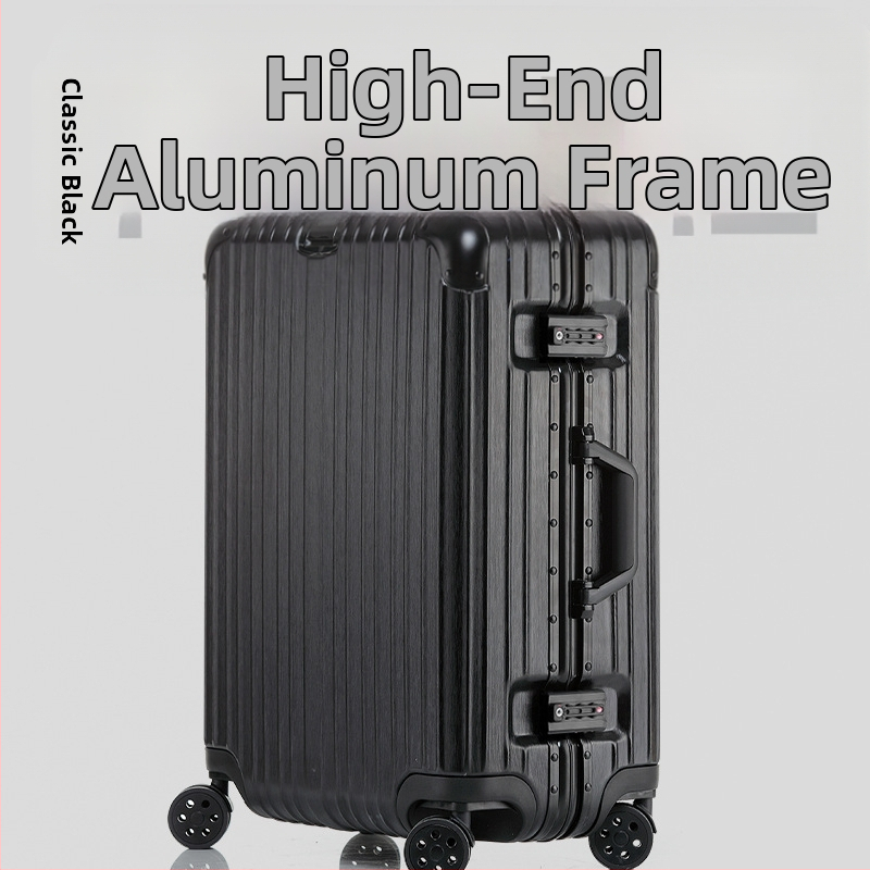 Куфар за пътуване от алуминиево-магнезиева сплав с TSA комбинационно заключване, универсални колела, полиестерна подплата, унисекс