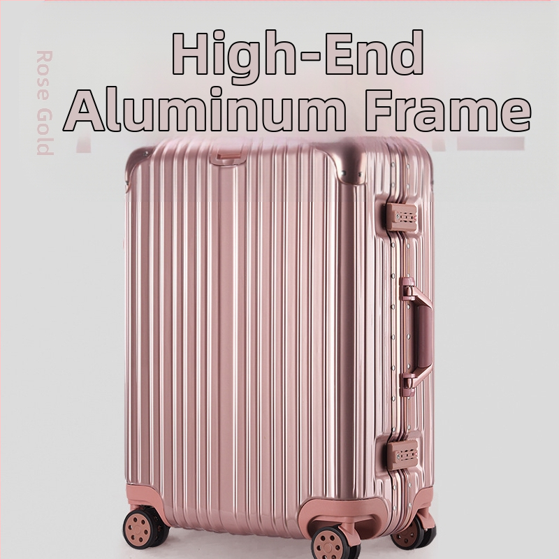 Куфар за пътуване от алуминиево-магнезиева сплав с TSA комбинационно заключване, универсални колела, полиестерна подплата, унисекс