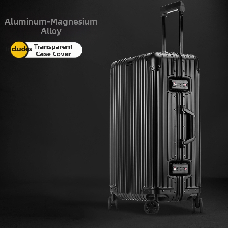 Куфар за пътуване от алуминиево-магнезиева сплав с TSA комбинационно заключване, универсални колела, полиестерна подплата, унисекс
