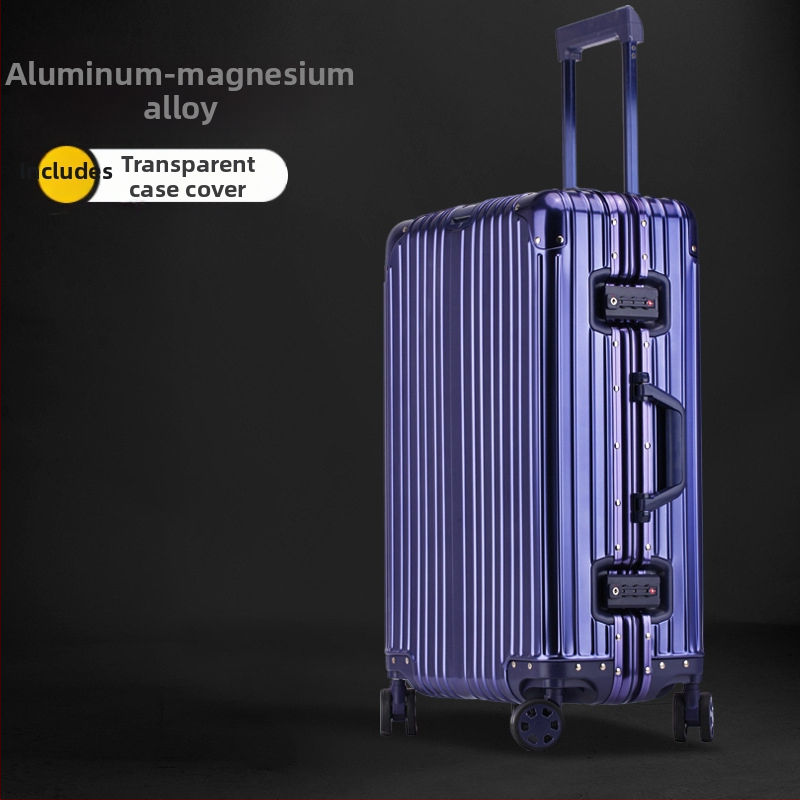 Куфар за пътуване от алуминиево-магнезиева сплав с TSA комбинационно заключване, универсални колела, полиестерна подплата, унисекс