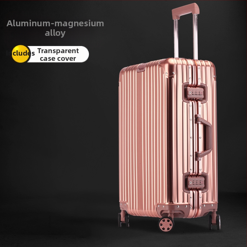 Куфар за пътуване от алуминиево-магнезиева сплав с TSA комбинационно заключване, универсални колела, полиестерна подплата, унисекс