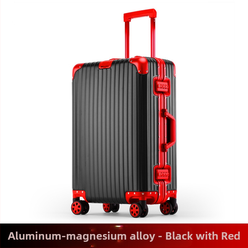 Куфар за пътуване от алуминиево-магнезиева сплав с TSA комбинационно заключване, универсални колела, полиестерна подплата, унисекс