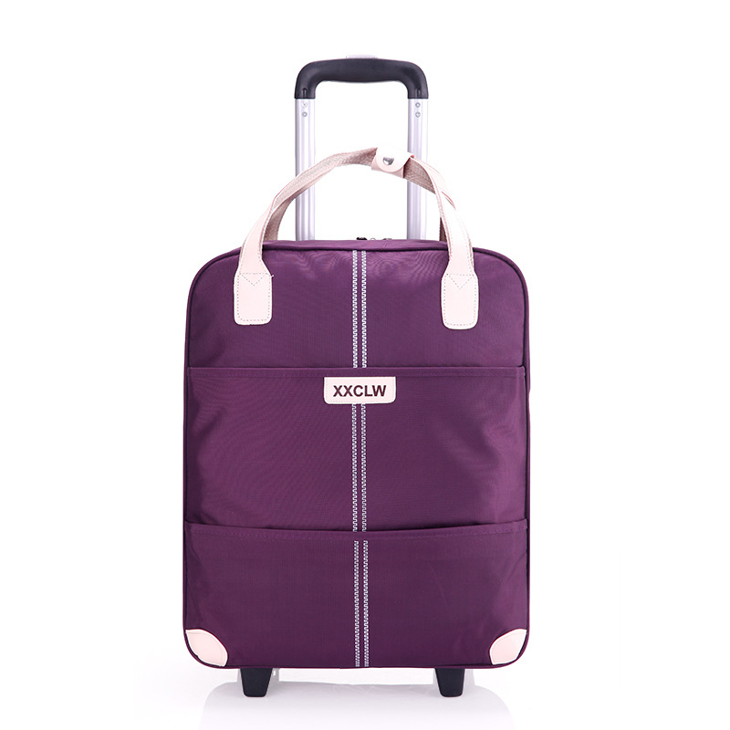 Geantă de voiaj, capacitate 36-55L, din material Oxford, fermoar, mâner telescopic, lacăt