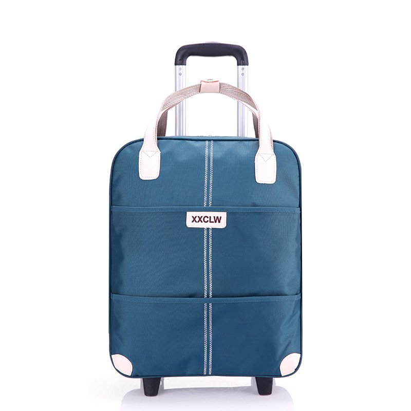 Geantă de voiaj, capacitate 36-55L, din material Oxford, fermoar, mâner telescopic, lacăt