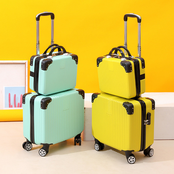 ABS βαλίτσa αποσκευών, unisex, κλείσιμο με φερμουάρ, βάρος 3 kg, κυκλικοί τροχοί, συνδυαστική κλειδαριά