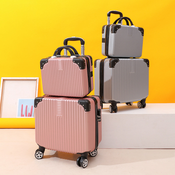 ABS βαλίτσa αποσκευών, unisex, κλείσιμο με φερμουάρ, βάρος 3 kg, κυκλικοί τροχοί, συνδυαστική κλειδαριά