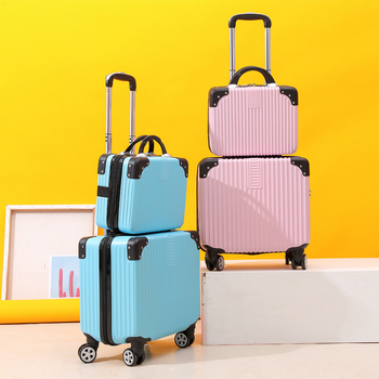 ABS βαλίτσa αποσκευών, unisex, κλείσιμο με φερμουάρ, βάρος 3 kg, κυκλικοί τροχοί, συνδυαστική κλειδαριά