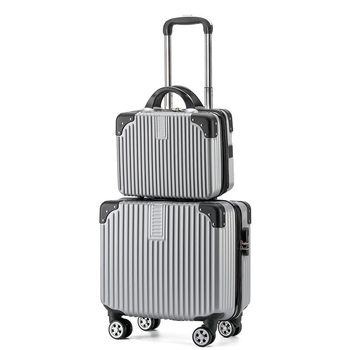 ABS βαλίτσa αποσκευών, unisex, κλείσιμο με φερμουάρ, βάρος 3 kg, κυκλικοί τροχοί, συνδυαστική κλειδαριά