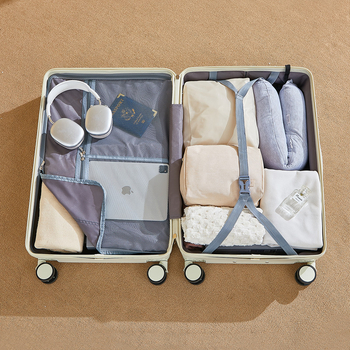 Βαλίτσα ταξιδιού από ABS+PC, κλείσιμο με φερμουάρ, αντιβακτηριακή λειτουργία με διαχωρισμό στεγνό-υγρό, universal ρόδες, για επιχειρηματικά ταξίδια