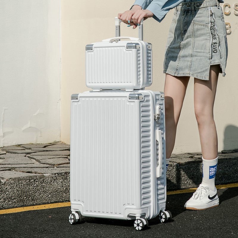Keményhéjú guruló koff A-218, ABS+PC, 36–55 L, jelszavas zár, univerzális kerekek