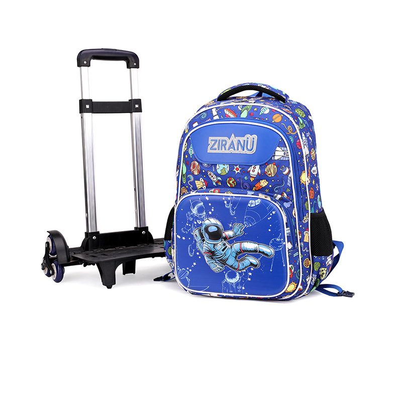 Унисекс раница за основно училище, полиестер, износоустойчива, с еднопосочно колело