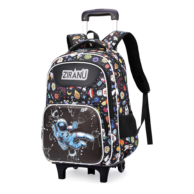 Унисекс раница за основно училище, полиестер, износоустойчива, с еднопосочно колело