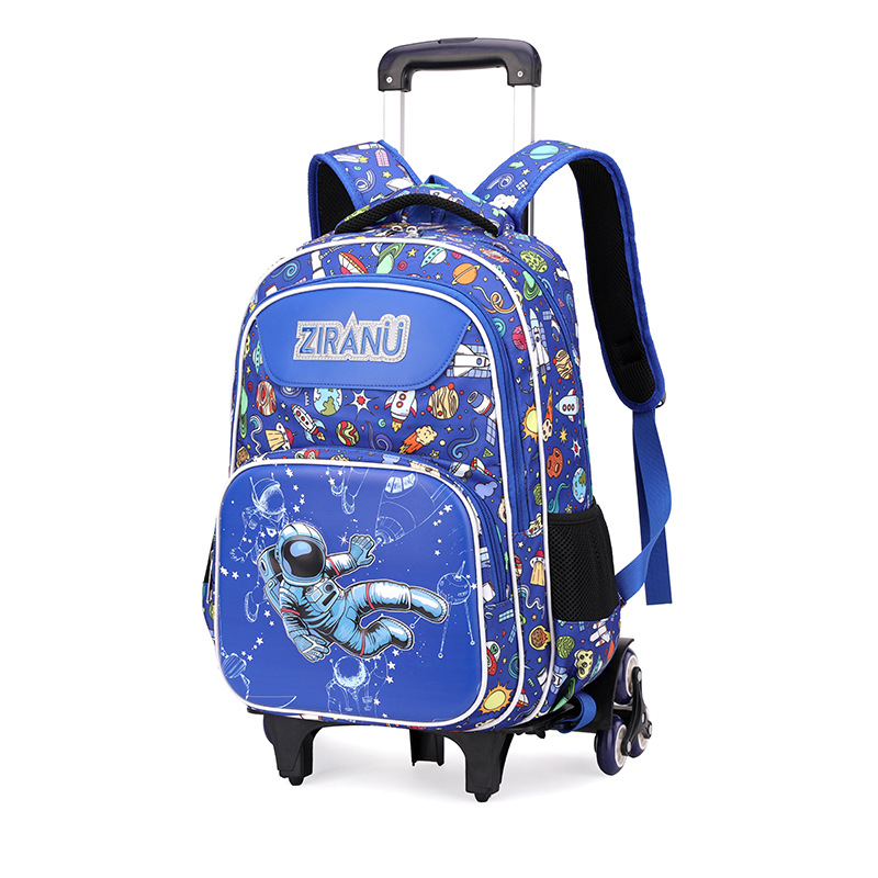 Унисекс раница за основно училище, полиестер, износоустойчива, с еднопосочно колело