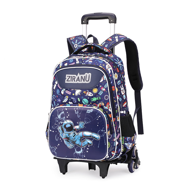 Унисекс раница за основно училище, полиестер, износоустойчива, с еднопосочно колело