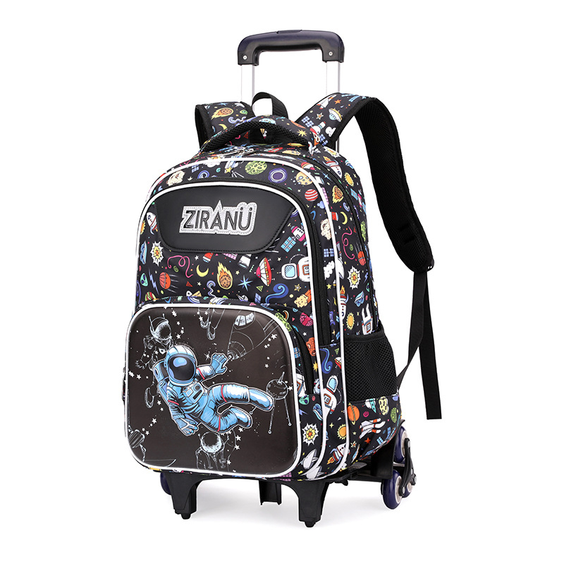 Унисекс раница за основно училище, полиестер, износоустойчива, с еднопосочно колело