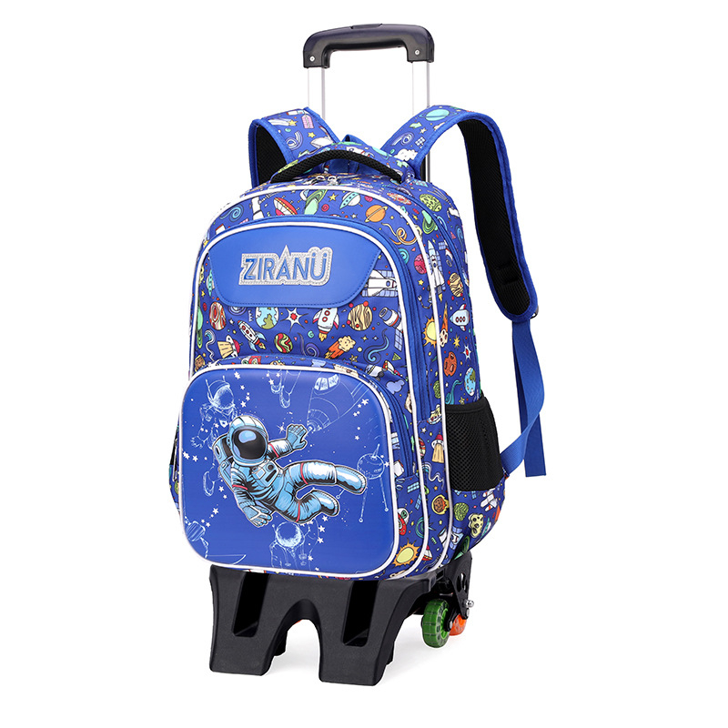 Унисекс раница за основно училище, полиестер, износоустойчива, с еднопосочно колело