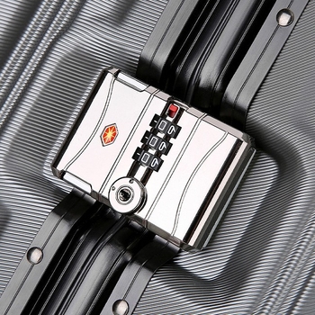 Βαλίτσα ABS+PC, κλείδωμα με κωδικό, προστασία κατά της κλοπής, τροχοί για όλες τις κατευθύνσεις, βάρος 5 kg