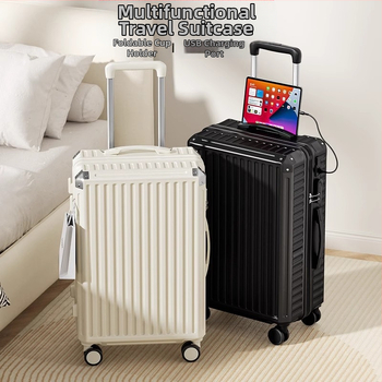 Βαλίτσα ταξιδιού με 360° ρόδες, άνοιγμα με φερμουάρ, πολυεστερικό περίβλημα, επένδυση ABS+PC και επεκτάσιμο σχέδιο