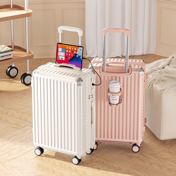 Βαλίτσα ταξιδιού με 360° ρόδες, άνοιγμα με φερμουάρ, πολυεστερικό περίβλημα, επένδυση ABS+PC και επεκτάσιμο σχέδιο