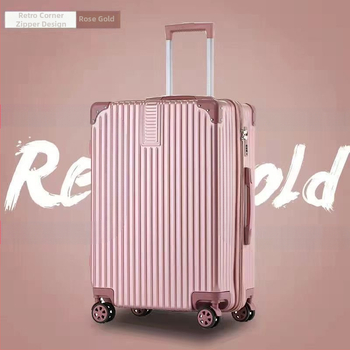 Unisex βαλίτσα ταξιδιού με ρετρό κορεατικό στυλ, επέκταση, κλειδαριά με κωδικό, ABS+PC υλικό, περιστρεφόμενοι τροχοί, επένδυση πολυεστέρα, άνοιξη 2025, κατάλληλη για οικογενειακή χρήση