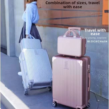 Unisex βαλίτσα ταξιδιού με ρετρό κορεατικό στυλ, επέκταση, κλειδαριά με κωδικό, ABS+PC υλικό, περιστρεφόμενοι τροχοί, επένδυση πολυεστέρα, άνοιξη 2025, κατάλληλη για οικογενειακή χρήση