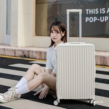 Τροχήλατη βαλίτσα μεγάλου όγκου με ενισχυμένο περίβλημα PET+PE, περιστρεφόμενοι τροχοί, επένδυση ABS, φερμουάρ, κλείδωμα TSA