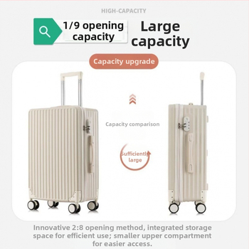 Τροχήλατη βαλίτσα μεγάλου όγκου με ενισχυμένο περίβλημα PET+PE, περιστρεφόμενοι τροχοί, επένδυση ABS, φερμουάρ, κλείδωμα TSA