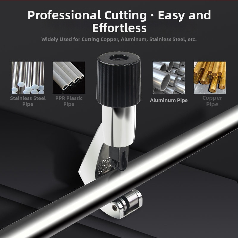 Ръчен резач за тръби от неръждаема стомана, въртящ се резач за метални тръби, инструмент за бързо рязане