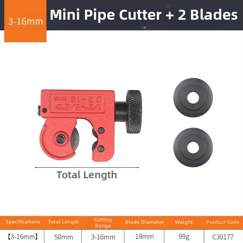 Rokas cauruļu griezējs no nerūsējoša tērauda, rotējošs metāla caurulēm griezējs, ātrs griešanas instruments