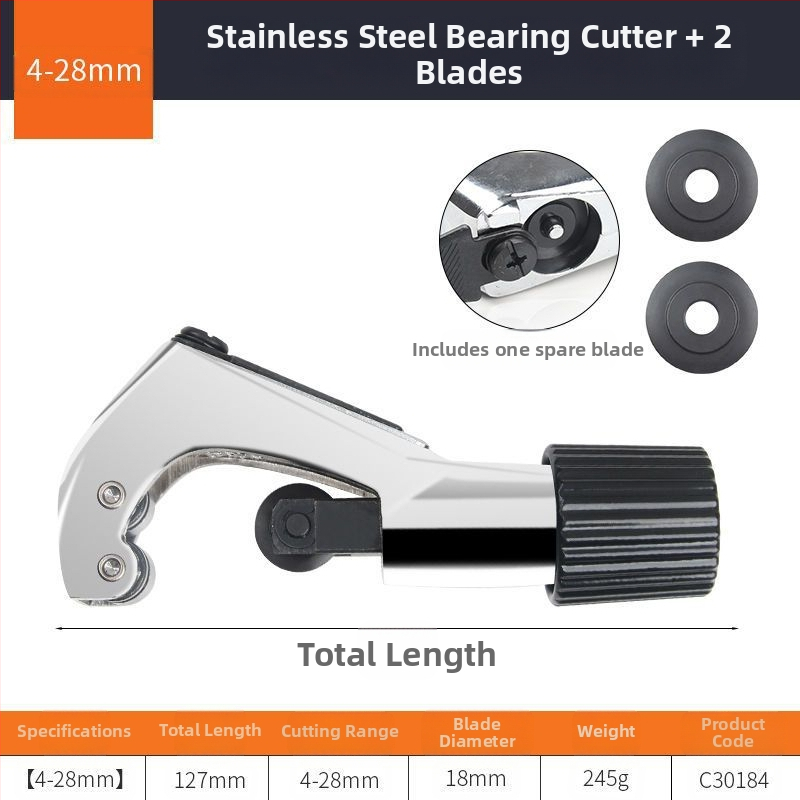 Rokas cauruļu griezējs no nerūsējoša tērauda, rotējošs metāla caurulēm griezējs, ātrs griešanas instruments