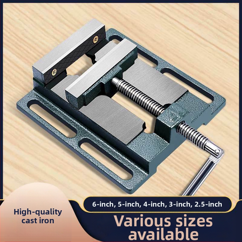 MYTEC/Meike anti-magnetinis, amerikietiško stiliaus su plokščiais žandikauliais – stalinis presas su gręžimo įranga, preciziniam namų darbui