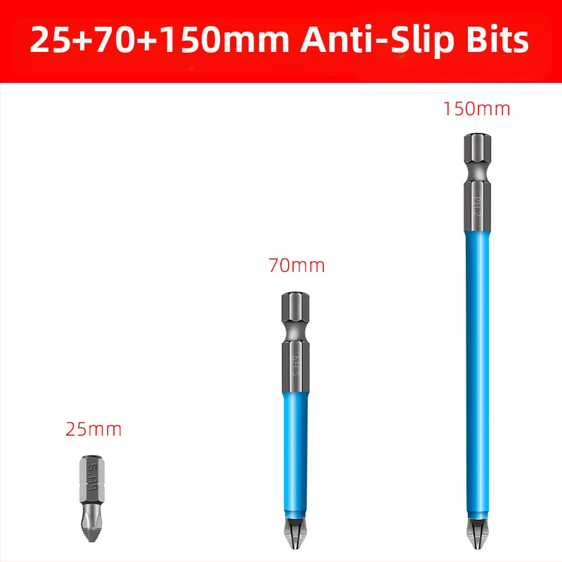 Σετ μπιτ με σταυροειδή κεφαλή και αντιολισθητική λειτουργία για οικιακή χρήση — κράμα ατσάλι