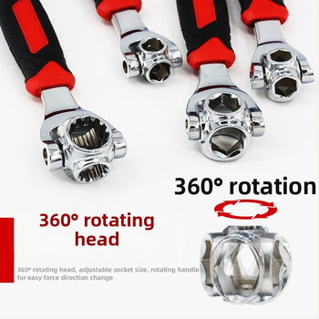 Οικιακός σετ 52 σε 1 για γωνιακά κλειδιά με περιστρεφόμενη κεφαλή – 8 σε 1