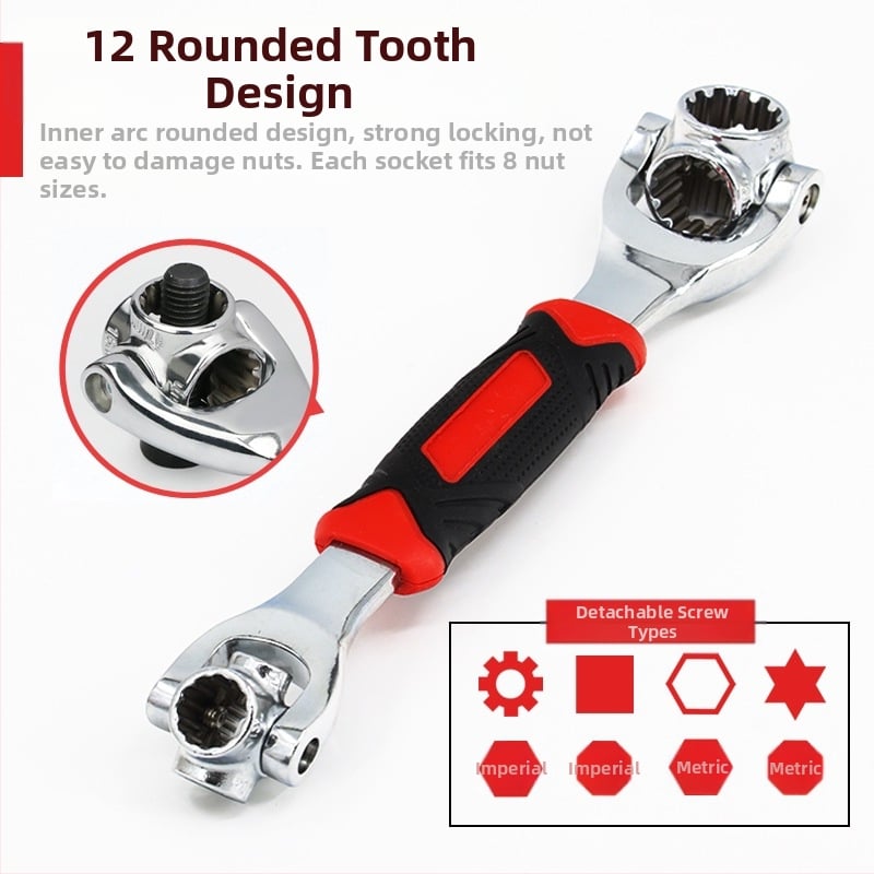 Домашен 52-в-1 мултифункционален комплект гнездови гаечни ключове с въртяща се глава