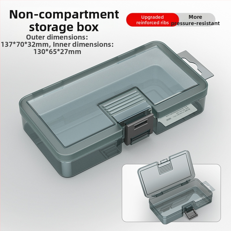 Plasztikus alkatrész tároló doboz többszintes rekeszekkel és megerősített válaszfalakkal, levehető elválasztókkal csavarokhoz, fúrófejekhez és elektronikai alkatrészekhez