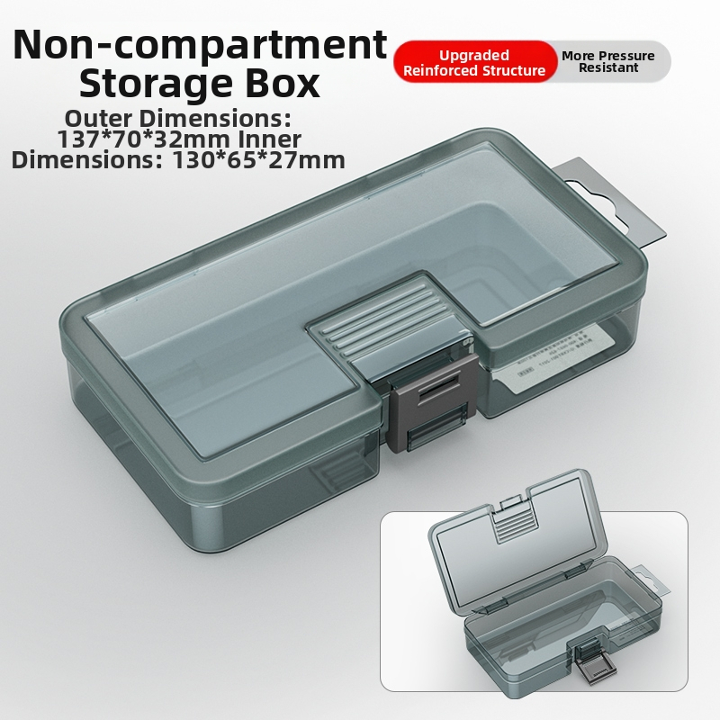 Plasztikus alkatrész tároló doboz többszintes rekeszekkel és megerősített válaszfalakkal, levehető elválasztókkal csavarokhoz, fúrófejekhez és elektronikai alkatrészekhez