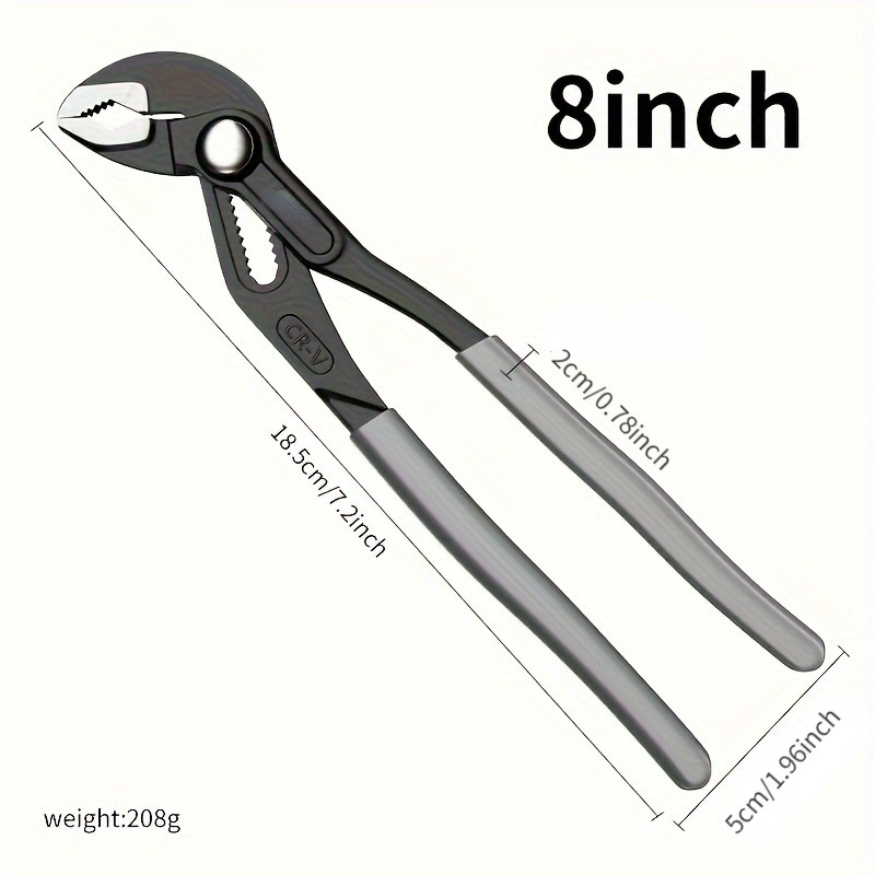 Reguliuojamos vandens vamzdžių replės, daugiafunkcinės, namų naudai, didelis atidarymas, svoris 210/360/480 g