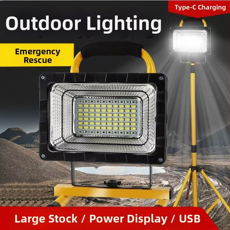 Avarinė kemping lemputė su sulankstomu kuprinės dizainu, 50-300W, 48 LED, IP54