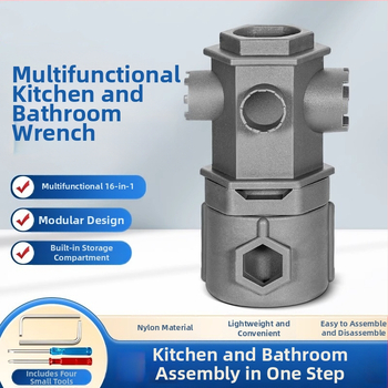 Kraano aeratoriaus demontavimo įrankis — universalus raktas virtuvei ir praustuvei, ABS medžiaga, prekės ženklas Mubin, modelis 101731114202, stilius Modernus paprastumas.