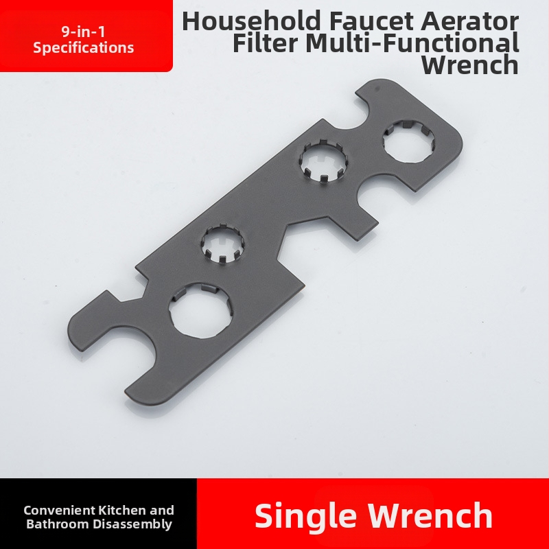 Kraano aeratoriaus demontavimo įrankis — universalus raktas virtuvei ir praustuvei, ABS medžiaga, prekės ženklas Mubin, modelis 101731114202, stilius Modernus paprastumas.