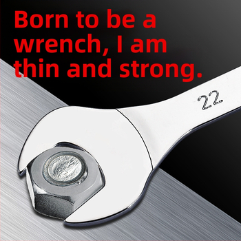 Labai plonas dviejų funkcijų veržlė su plonu atidarytu kraštu, metrinis standartas, ilgoji serija, įrankis iš aukštos anglies plieno