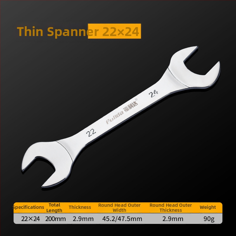 Labai plonas dviejų funkcijų veržlė su plonu atidarytu kraštu, metrinis standartas, ilgoji serija, įrankis iš aukštos anglies plieno